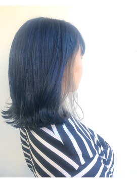 ヘアメイク オブジェ(hair make objet) BLUE inner white