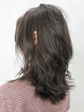 アイティー バイ アルバム 中野店(IT by ALBUM) オリーブミディ_ローライトスリークボブ厚めバング_ba282183