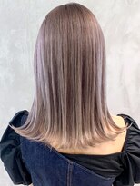 アイティー バイ アルバム 中野店(IT by ALBUM)&nbsp;グレージュロング_オリーブカラーハイライトカラー_ba305023