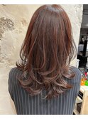 簡単ワンカールで華やか★レイヤー×艶チョコレートブラウン京佳