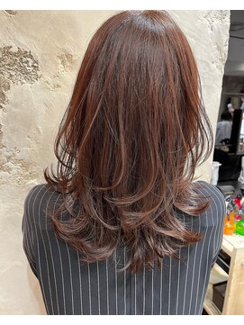 アフロート ルヴア(AFLOAT RUVUA) 簡単ワンカールで華やか★レイヤー×艶チョコレートブラウン京佳