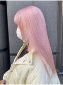 3071ピンクブロンドスローカラーカシスピンク寒色系カラー