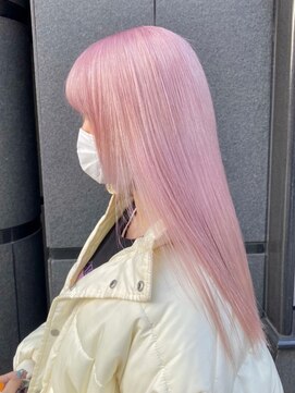 ベレーザ 渋谷(BELEZA) 3071ピンクブロンドスローカラーカシスピンク寒色系カラー