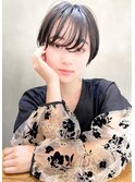 【Taylor 大宮】ブルーブラック×あざバングハンサムショート