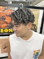 メンズサロンロス(LOSS) ホワイトメッシュ×ツイストスパイラル