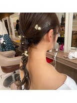 アッシュ 元住吉店(Ash)&nbsp;前撮り用編み込みアレンジ