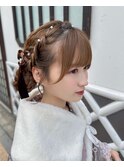 編み込みツイン