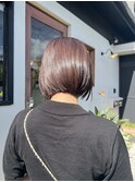 ピンクグレーボブ