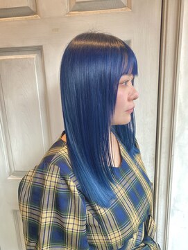 アロマ ヘアー ルーム 新宿3号店(AROMA hair room) ネビージュブルーのダブルカラー☆ケアブリーチ☆抜け方綺麗☆