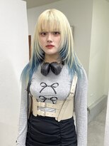 ウィットサークル(wit circle)&nbsp;レイヤーカット　ブロンド　インナーカラー