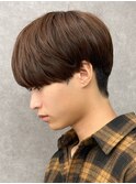 マッシュナチュラルカラーマッシュメンズヘアカラーツーブロック