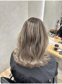 ブリーチなしダブルカラー/レイヤー/縮毛矯正/髪質改善/学割U24