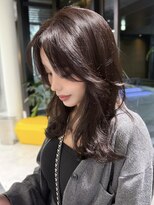 シティ(CITY)&nbsp;レイヤーカット　韓国ヘア　ブラウン　顔まわりカット