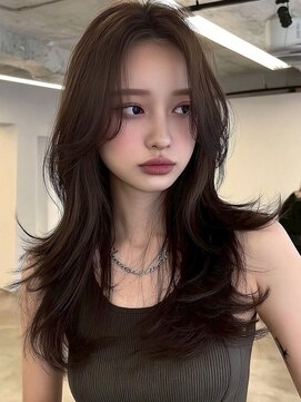 ノイズオオサカ 天王寺店(NOISM OSAKA) 20代30代40代フェイスフレーミングカラーロングウルフ外ハネボブ