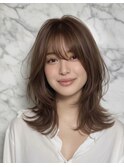 【THiRD】オリーブグレークラゲヘアーココアベージュ