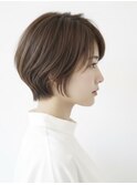 30代40代大人可愛いショートボブ　大人ショート　ひし形