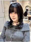 ◯ グレーブラウン/ミディアムレイヤーカット/ダークアッシュ27
