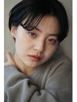 カライングドゥ(ing deux)&nbsp;大人可愛い20代30代40代黒髪前下がりショートボブ丸みショート◎