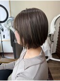 丸みのあるボブ
