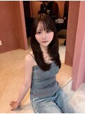 韓国レイヤー/原宿韓国ヘア/原宿/顔まわりカット/ロングレイヤー