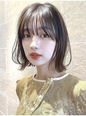 ミルクティーブロンド/ワンホンレイヤー/ニュアンスウルフ