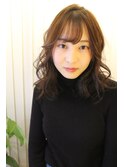 サラサラヘアに柔らかエアリーカール