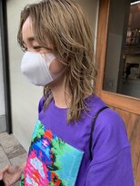 ヘアー アイス ルーチェ(HAIR ICI LUCE)&nbsp;担当西田 ウルフカット　レイヤー　ベージュ