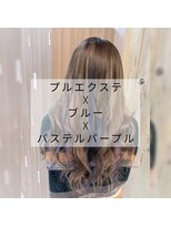 ニーナ ビューティーサロン(NINA Beauty Salon) パステルパープルとブルーのハイライト！#プルエクステ#札幌