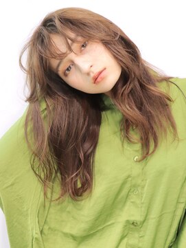 アイティー バイ アルバム 浦和店(IT by ALBUM) ゆるウエーブ_マロンベージュAラインボブかきあげロング_8199