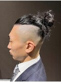 ビジネスマンバンツイストスパイラルツーブロックスキンフェード