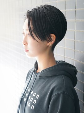 カライング(ing) 大人可愛い20代30代40代黒髪前下がりショートボブ丸みショート◎