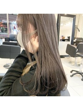 メゾンアクア 表参道(Maison ACQUA) ブリーチなしカラー　透明感　グレージュ　オリーブカラー