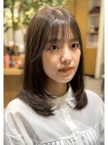 ロングレイヤー 小顔カット 2way バング韓国へア髪質 改善