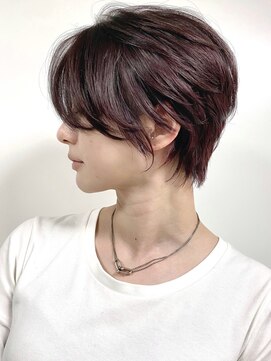 モリオフロムロンドン 原宿本店(morio from London) 【morio原宿】ショート　赤系カラー