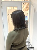小森谷,ブリーチ無し,切りっぱなしボブ,美髪グレージュカラーg18