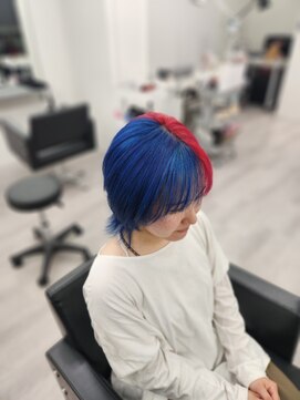 ミステル(MISTEL) セパレートカラー レッドxブルー