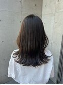 ブリーチなしオリーブグレージュくびれヘア