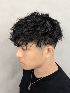 ソアー 新大阪(SOAR) モテダークアッシュ刈上げ波巻きニュアンスパーマ【新大阪】