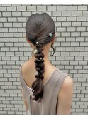 編みおろしヘアアレンジ