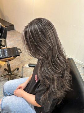 ブレンド 渋谷(BLend) 前髪アンブレラカラーこなれミディイメチェンウェーブパーマ