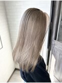 ハイトーン×ワンレンロング