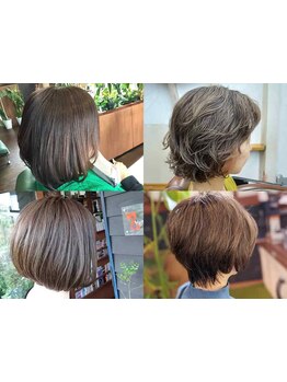 ハイライトとのブレンドで美しく、ナチュラルなnumber eightオリジナルの《グレイカラー大人ハイライト》