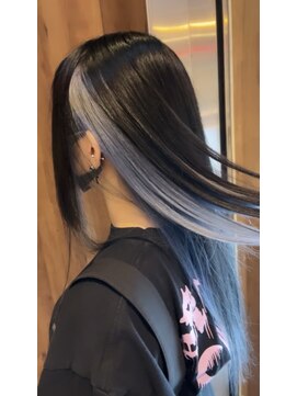 アヴァンス 難波店(AVANCE.) アイスブルーインナーカラー