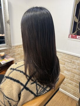 カミケン 黒岩店 kamiken・ 美髪ストレート◎ミディアムレイヤー縮毛矯正【カミケン黒岩店】