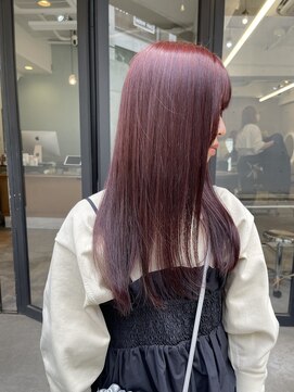 フラム 渋谷(flamme) ブリーチなしピンクブラウン