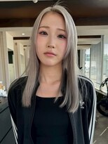 エイチ(H) xカット//ホワイトグレージュ/レイヤーカット/チェリーブラウン