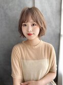 ニュアンスカールのハイトーンボブスタイル