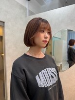 ジーナ  札幌大通(Zina)&nbsp;美髪＊小顔ショートボブ＊オレンジベージュ＊Zina札幌大通