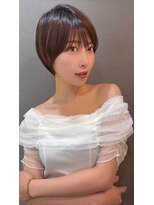 ダム(DaM) ショートボブ髪型20代30代40代50代前髪あり前髪な し面長丸顔