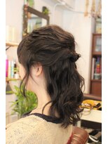 ヘアー ド ブラン(Hair de Brun)&nbsp;簡単ハーフアップ☆波ウェーブくるりんぱ☆